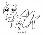 Printable cricket coloring pages
