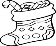 Printable Candys in Stocking coloring pages