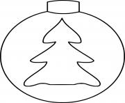 Printable Simple Ornament with a Tree coloring pages