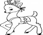 Printable Beautiful Little Reindeer coloring pages