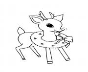 Printable Reindeer Cute christmas coloring pages