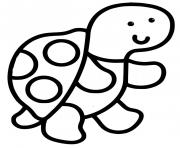 Printable turtle easy coloring pages