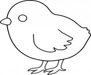 Printable Very Simple Chick coloring pages