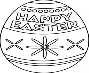 Printable Happy Easter Doodle Egg coloring pages