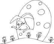 Printable Easter Bunny in the Egg House coloring pages