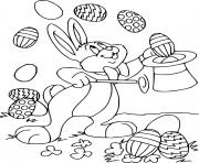 Printable Easter Bunny Playing Juggling coloring pages
