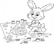 Printable Bunny Drawing Easter Egg Picture coloring pages
