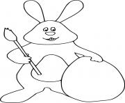 Printable Simple Easter Bunny coloring pages