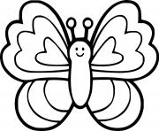 Printable Easy Cartoon Butterfly coloring pages