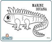 Printable Marine Iguana octonaut creature coloring pages